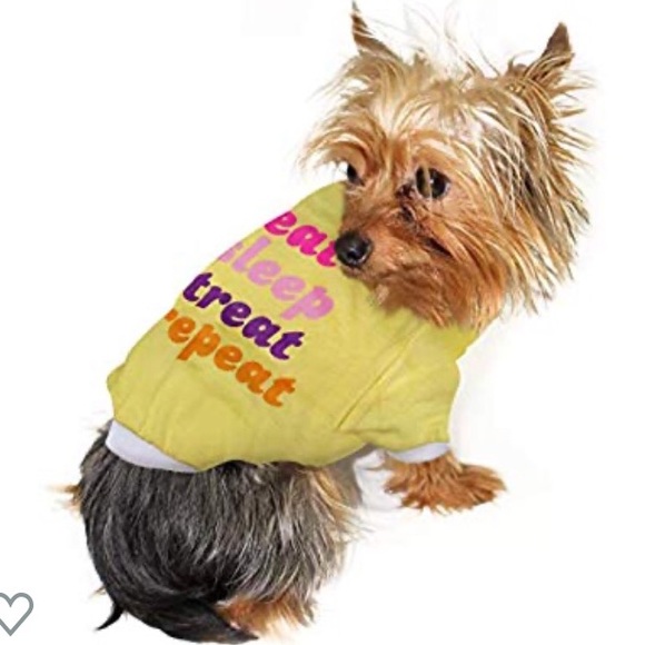 🆕”Eat, Sleep, Treat, Repeat” Small Dog Tee - Picture 1 of 3